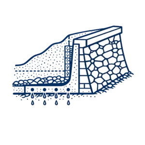 projeto de muros de arrimo por gravidade