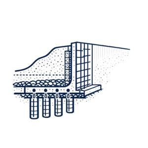 projeto de muros de arrimo cortina