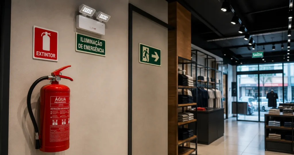 Alt:
Equipamentos exigidos para AVCB em comércio