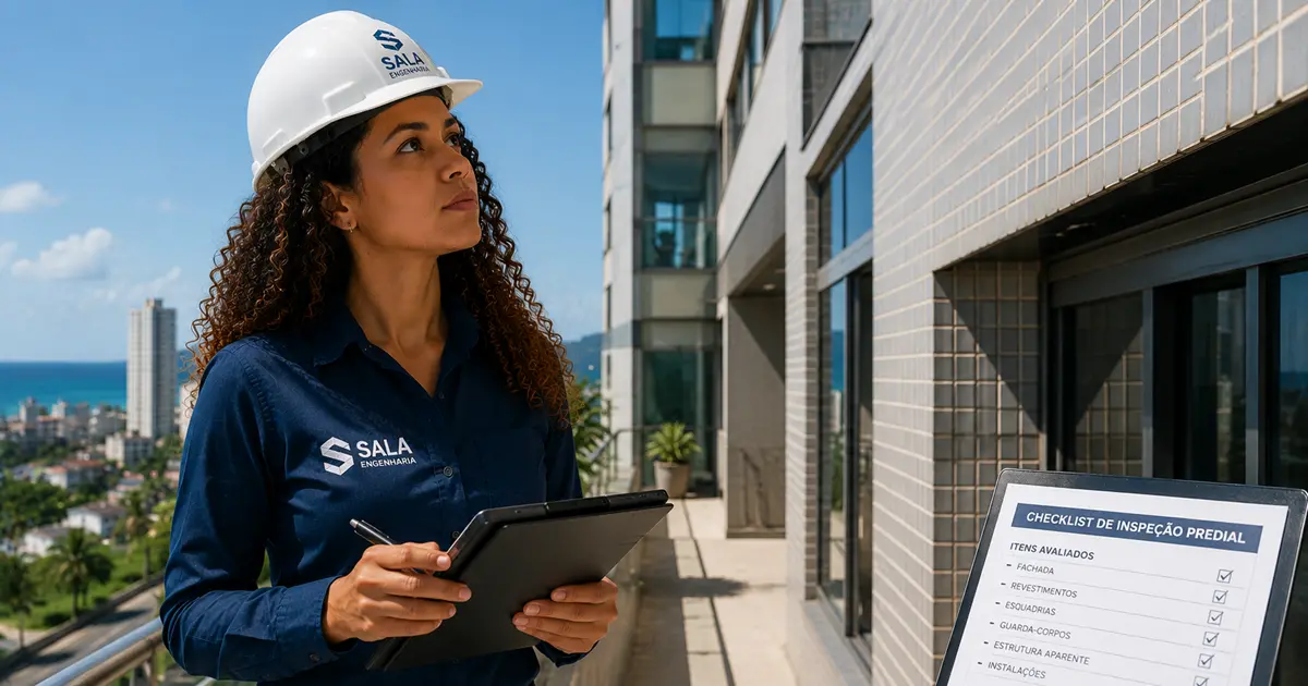 Inspeção predial em Salvador realizada por engenheiro em edificação residencial ou comercial