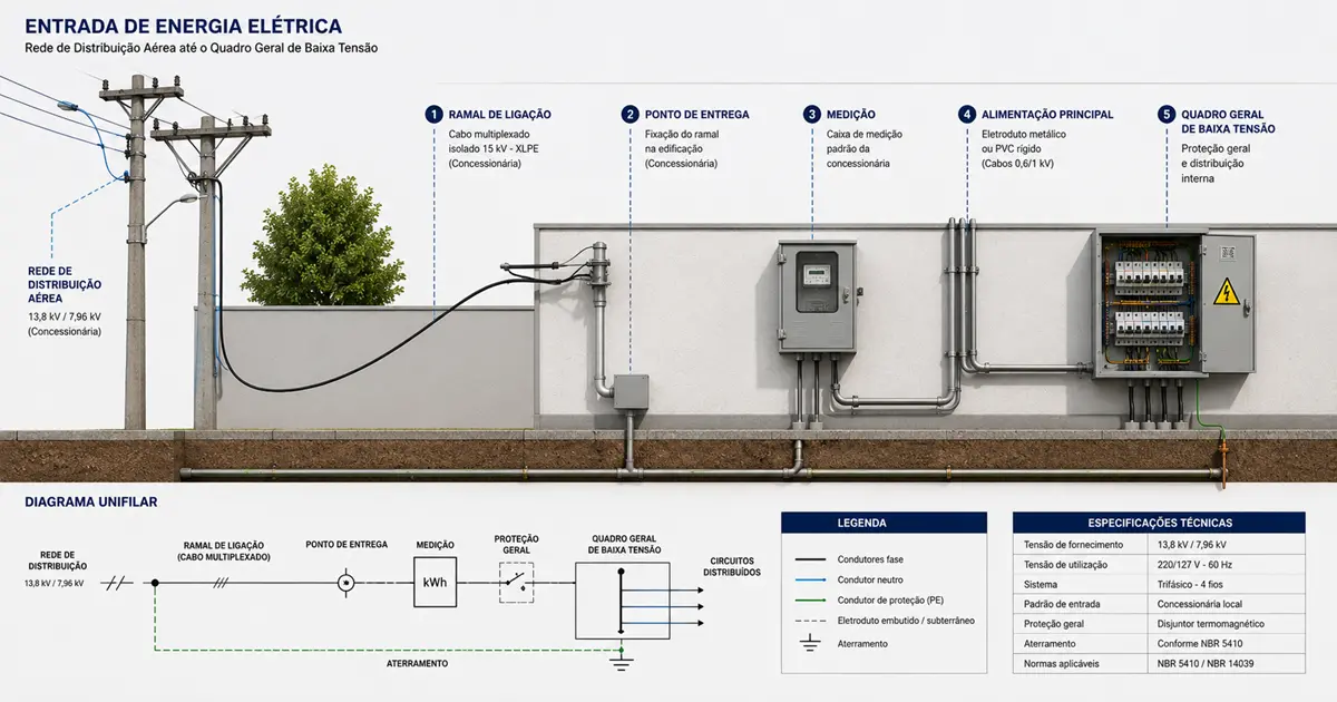 Quando é necessário um projeto de entrada de energia