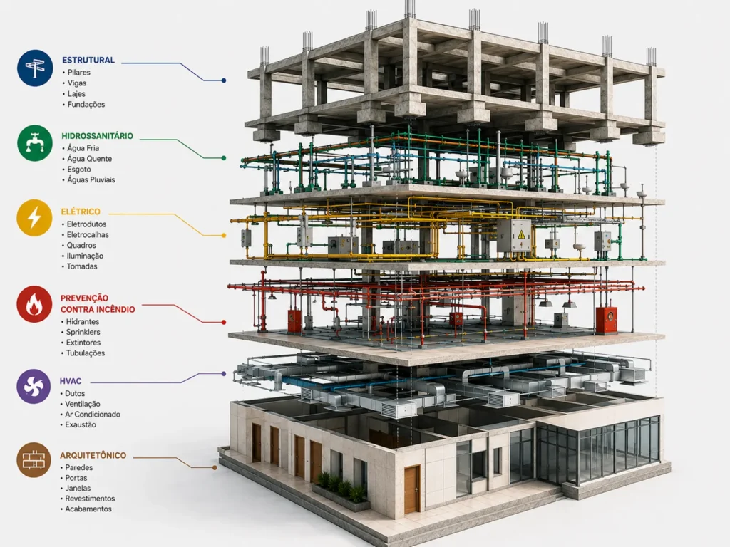 Compatibilização do projeto elétrico com arquitetura e estrutura