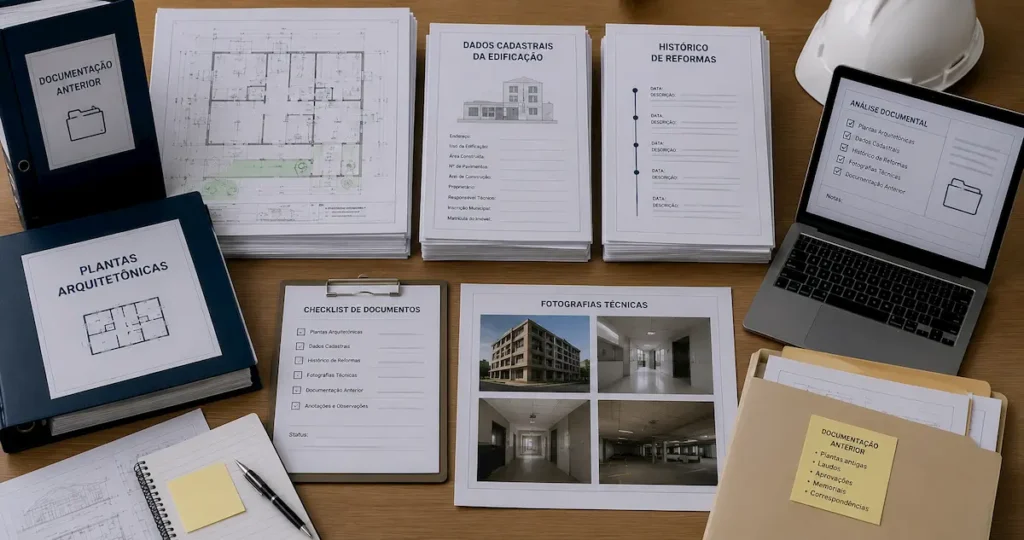 Organização de documentos para Projeto Legal de Incêndio