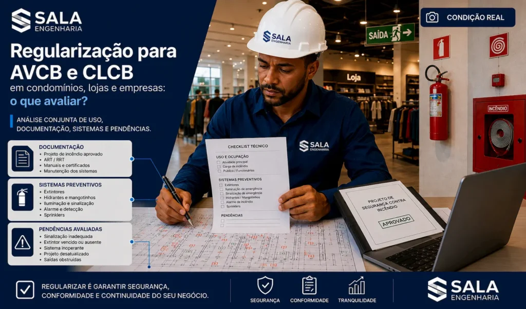 Diagnóstico para regularização de AVCB e CLCB